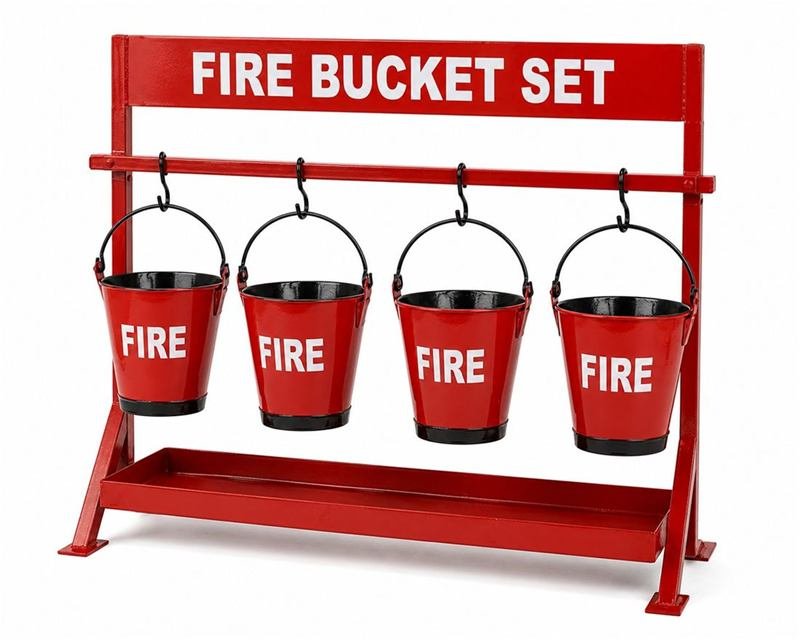 Fire Bucket Set with 4 Buckets